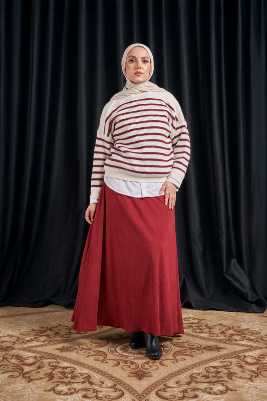 DORA BURGANDY SKIRT