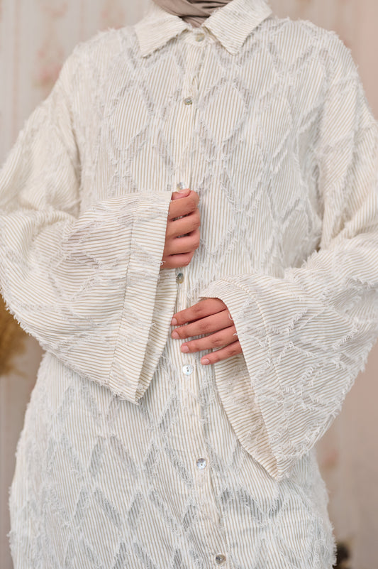 Wham Striped Beige Long shirt