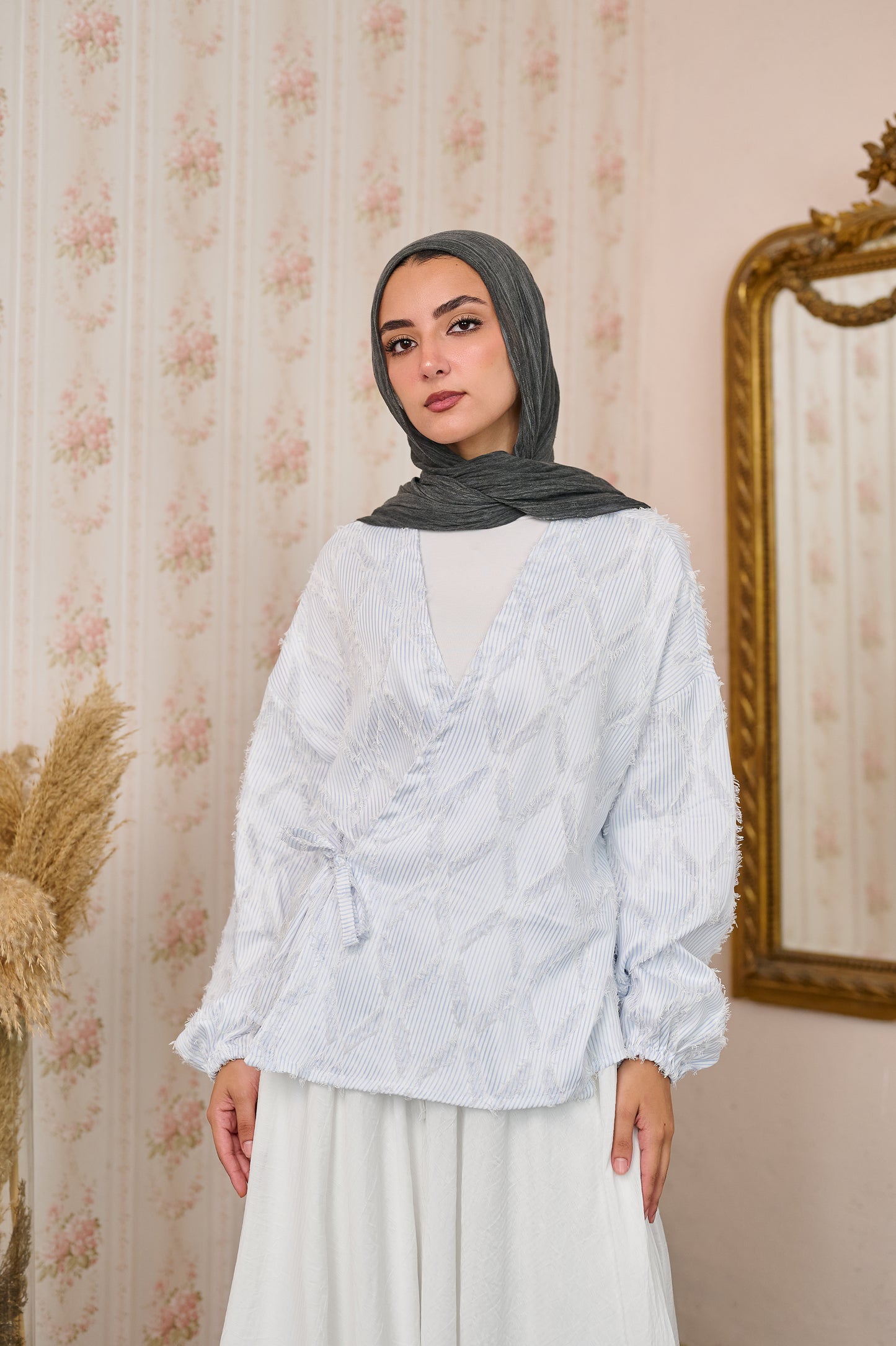 Wham Striped Baby Blue blouse